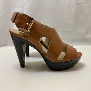 KORS - Michael Kors  Carla Platform Heel Brown Size 9.5  - NEW IN BOX